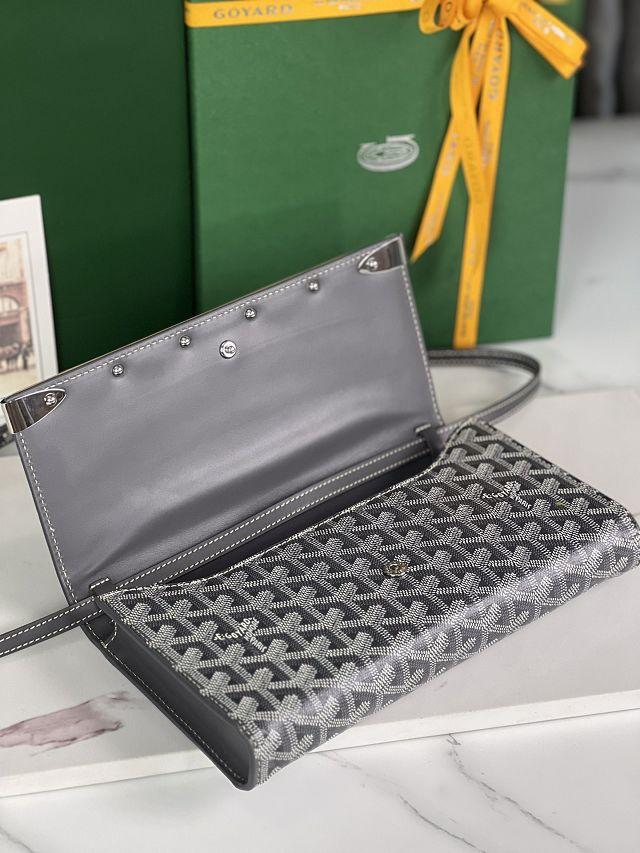 Goyard original canvas monte-carlo PM clutch GY0071 grey