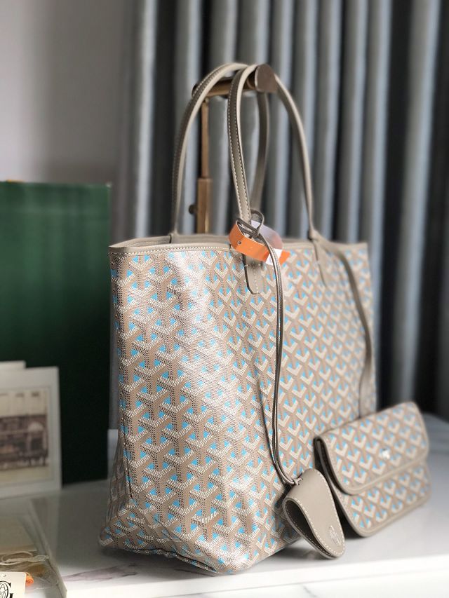 Goyard original canvas saint louis PM bag GY0069 blue