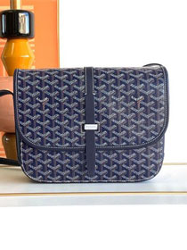 Goyard original canvas belvedere MM bag GY0073 navy blue