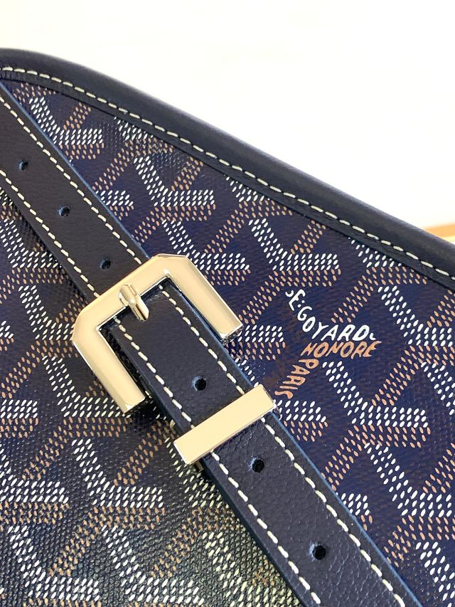 Goyard original canvas belvedere MM bag GY0073 navy blue