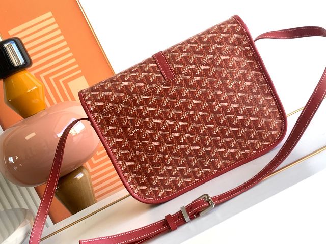 Goyard original canvas belvedere MM bag GY0073 red