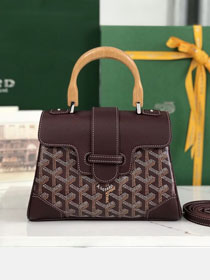 Goyard original canvas saigon souple mini bag GY0007 burgundy