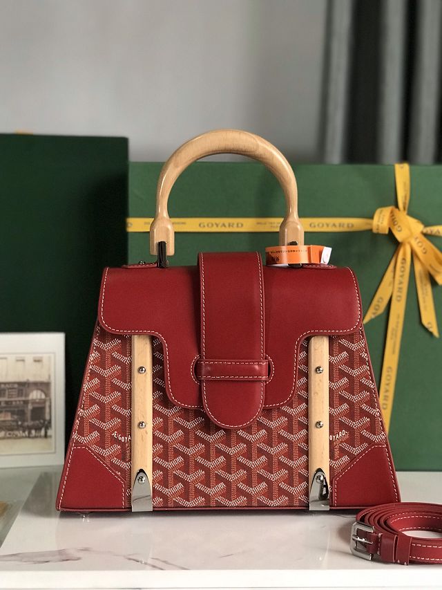 Goyard original canvas saigon structure PM bag GY0075 red