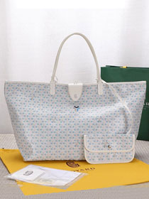 Goyard original canvas saint louis GM bag GY0079 white&blue