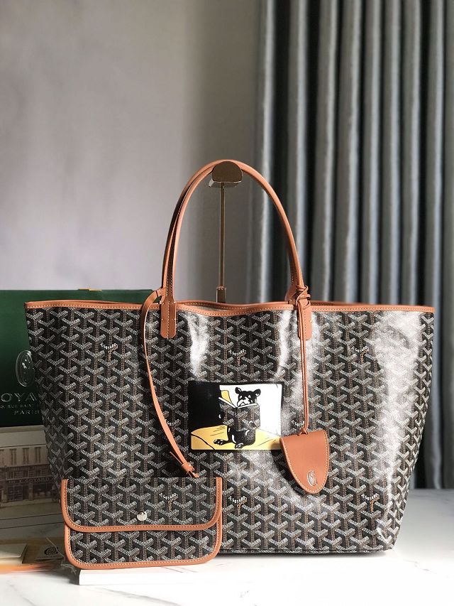 Goyard original canvas saint louis GM bag GY0081 black&brown