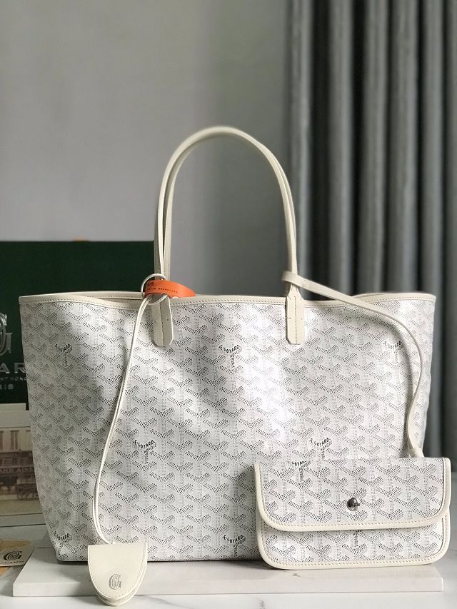 Goyard original canvas saint louis GM bag GY0083 white