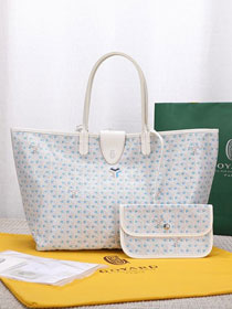 Goyard original canvas saint louis PM bag GY0078 white&blue