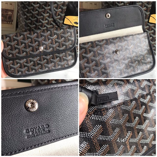 Goyard original canvas saint louis PM bag GY0080 black