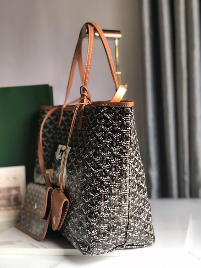 Goyard original canvas saint louis PM bag GY0080 black&brown