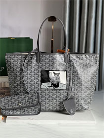 Goyard original canvas saint louis PM bag GY0080 grey