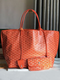 Goyard original calfskin&canvas reversible anjou GM bag GY0088 orange