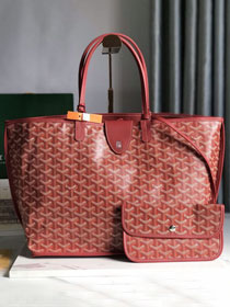 Goyard original calfskin&canvas reversible anjou GM bag GY0088 red