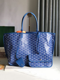 Goyard original calfskin&canvas reversible anjou PM bag GY0087 blue