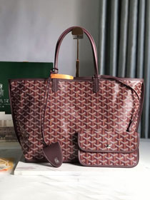 Goyard original calfskin&canvas reversible anjou PM bag GY0087 burgundy