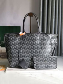 Goyard original calfskin&canvas reversible anjou PM bag GY0087 grey