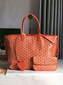 Goyard original calfskin&canvas reversible anjou PM bag GY0087 orange