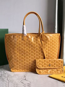 Goyard original calfskin&canvas reversible anjou PM bag GY0087 yellow