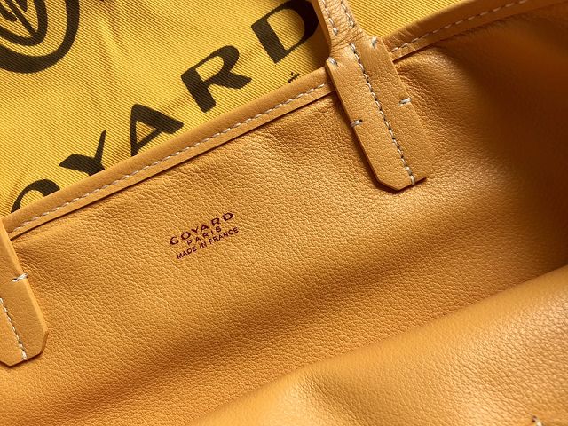 Goyard original calfskin&canvas reversible anjou PM bag GY0087 yellow