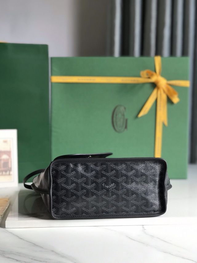 Goyard original calfskin&canvas reversible anjou mini bag GY0086 black