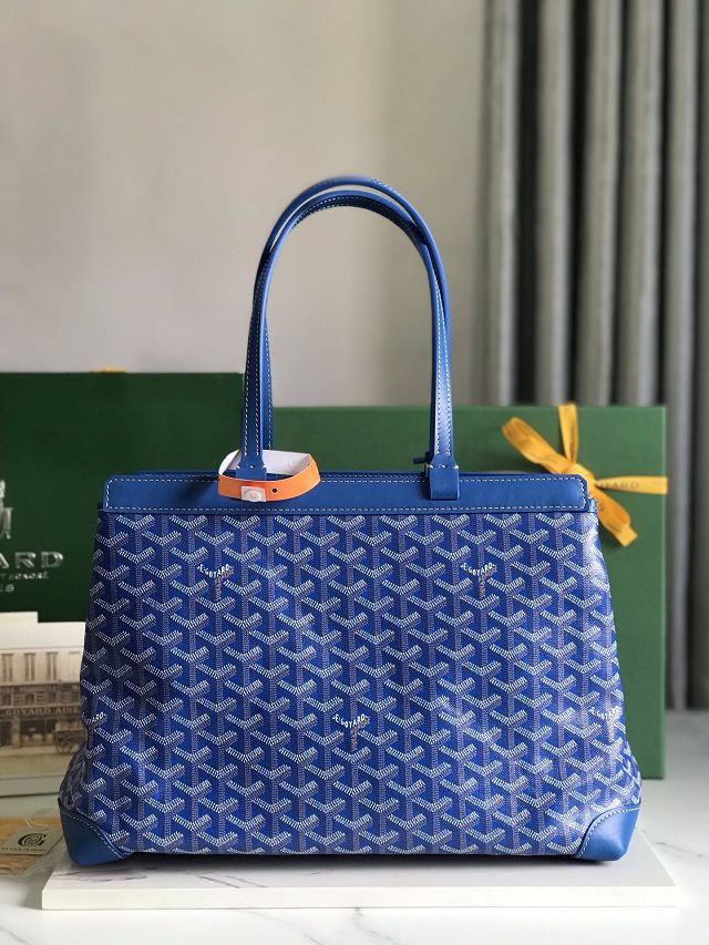 Goyard original canvas bellechasse biaude PM bag GY0091 blue