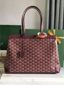 Goyard original canvas bellechasse biaude PM bag GY0091 burgundy