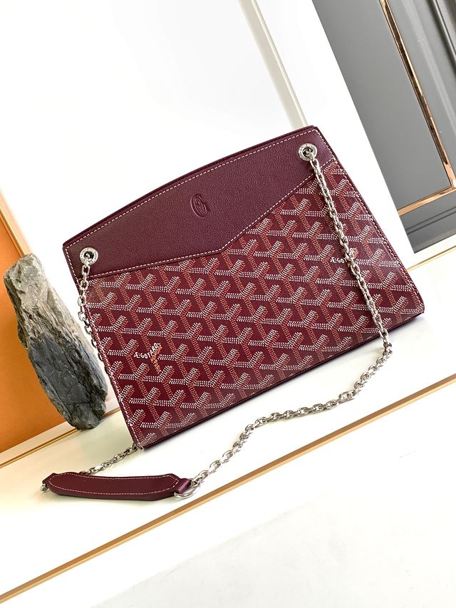 Goyard original canvas rouette structure PM bag GY0092 burgundy