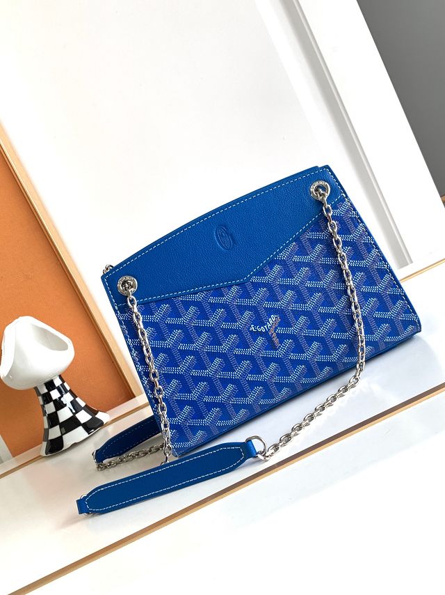 Goyard original canvas rouette structure mini bag GY0093 blue