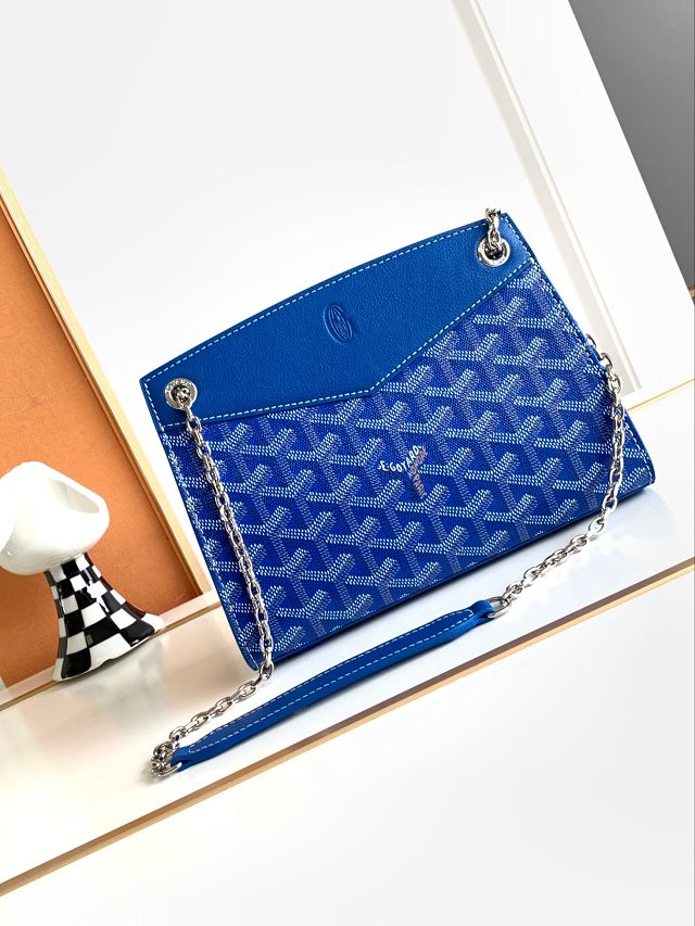 Goyard original canvas rouette structure mini bag GY0093 blue