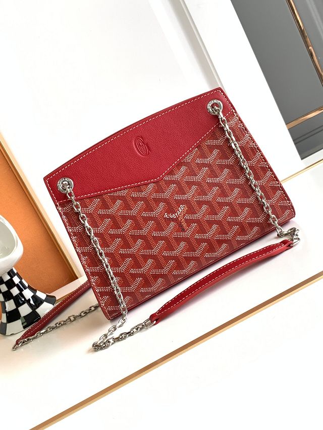 Goyard original canvas rouette structure mini bag GY0093 red