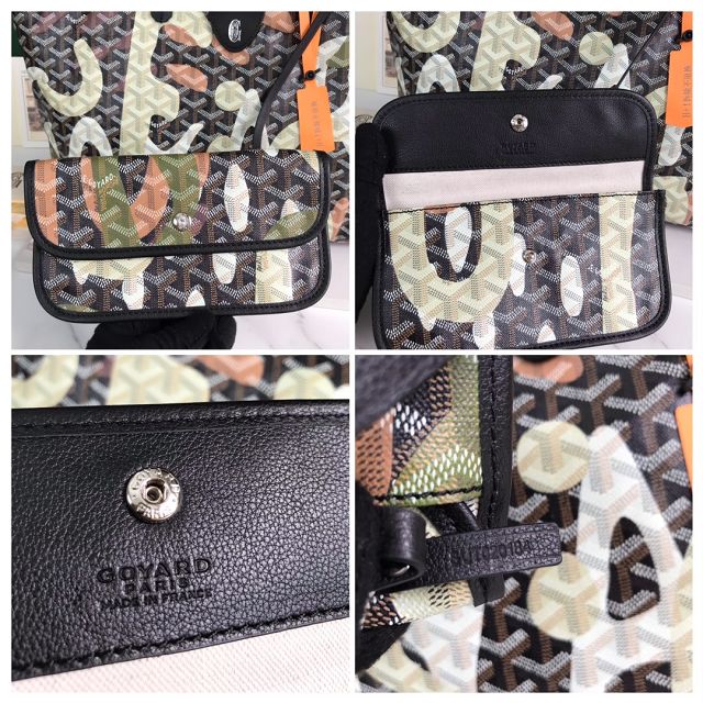 Goyard original canvas saint louis PM bag GY0089 black&green