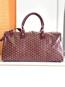 Goyard original canvas boston 50 bag GY0097 burgundy