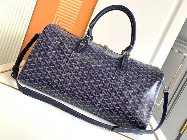 Goyard original canvas boston 50 bag GY0097 navy blue