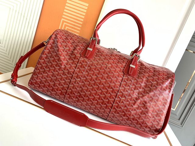 Goyard original canvas boston 50 bag GY0097 red