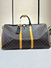 Louis vuitton original monogram canvas keepall 55 M46702 yellow