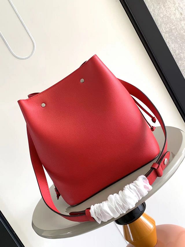 Louis vuitton original calfskin bucket bag M54677 red