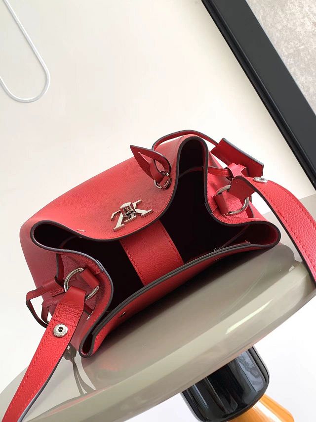 Louis vuitton original calfskin bucket bag M54677 red