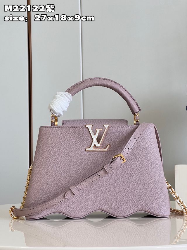 Louis vuitton original calfskin capucines BB handbag M20815 light purple