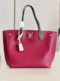 Louis vuitton original calfskin lockme cabas tote M55028 rose red