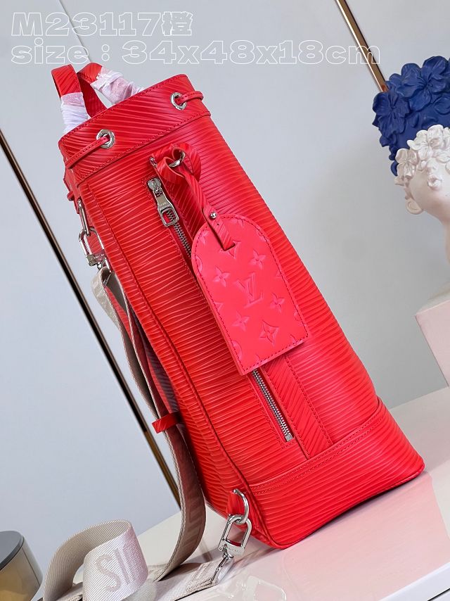 Louis vuitton original epi leather maxi noe sling M23117 red