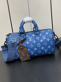 Louis vuitton original monogram canvas keepall 25 M46803 blue