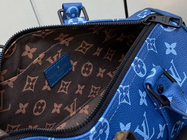 Louis vuitton original monogram canvas keepall 25 M46803 blue