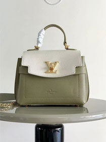 Louis vuitton original calfskin lockme ever mini M20997 khaki&white