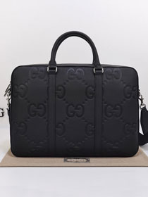 GG original calfskin briefcase 658573 black