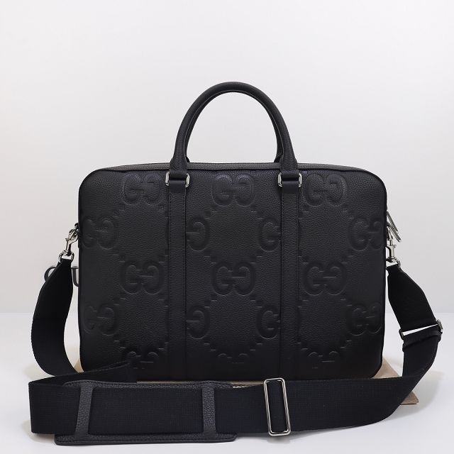 GG original calfskin briefcase 658573 black