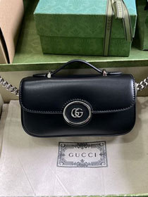 GG original calfskin petite nano shoulder bag 760194 black