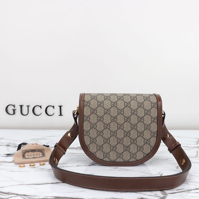 GG original canvs horsebit 1955 mini bag 760191 brown