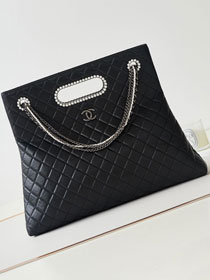 2024 CC original lambskin 31 large shopping bag AS4220 black