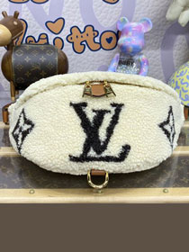 2024 Louis vuitton original shearling bumbag M23715 white