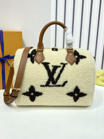 2024 Louis vuitton original shearling speedy 25 M23468 white