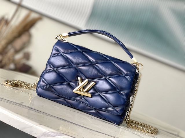 2024 Louis vuitton original lambskin GO-14 medium handbag M23682 blue